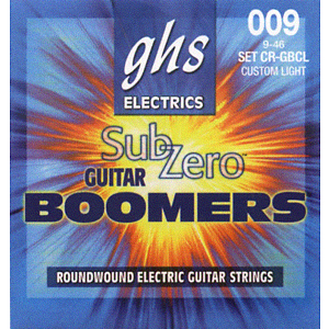 GHS GBCL Sub-Zero Boomers Electric Guitar Strings, Custom Light, 3 Sets