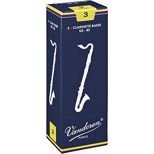 Vandoren Traditional Bass Clarinet Reeds (thickness: 3) - box of 5