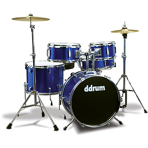 ddrum D1 5-Piece Junior Drum Set with Cymbals - Blue