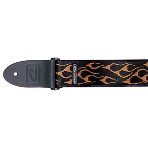 Dunlop Flambe Guitar Strap - Orange/Yellow flame