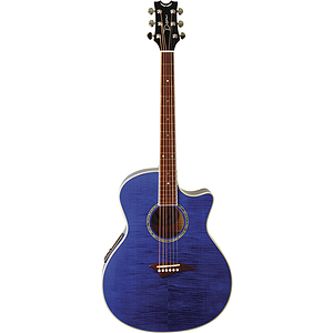 Dean EFM-TBL Exotica FM Acoustic Electric Guitar - Translucent Blue