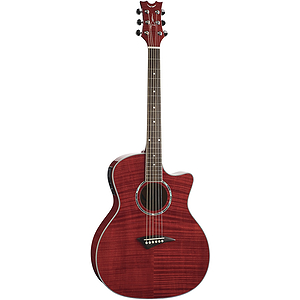 Dean EFM-TRD Exotica FM Acoustic Electric Guitar - Translucent Red