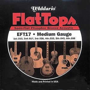 D'Addario EFT17 Acoustic Guitar Strings - Flat Tops, Medium, 3 Sets