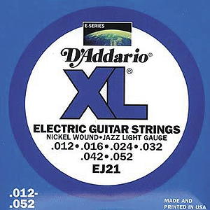 D'Addario EJ21 Electric Jazz Guitar Strings - Nickel Round Wound, Light, 3 Sets