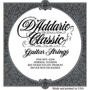 D'Addario EJ30 Classic Folk Nylon Guitar Strings - Normal Tension - 3 Sets
