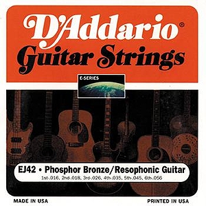 D'Addario EJ42 Resonator Guitar Strings - Phosphor Bronze, Resophonic, 3 Sets
