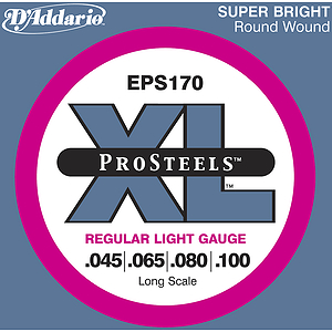 D'Addario EPS170 Pro Steel Bass Guitar Strings - Regular Light Gauge