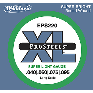 D'Addario EPS220  Pro Steel Bass Guitar Strings - Extra Super Light
