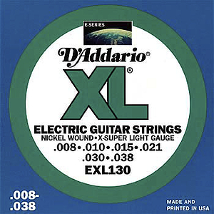 D'Addario XL Electric Guitar Strings - Extra Super Light, Environmental Packaging - 3 sets of strings