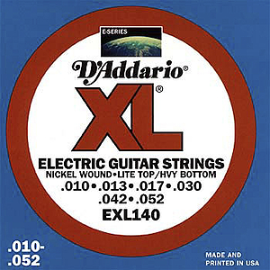 D'Addario XL Electric Guitar Strings - Light Tops/Heavy Bottoms, Environmental Packaging - Box of 10 sets