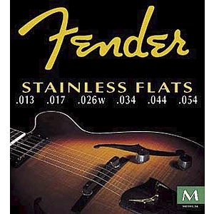 Fender® Stainless Steel Flatwound - Medium - 3 sets of strings