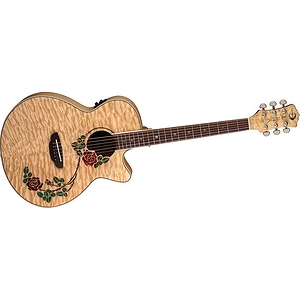 Luna Guitars Flora Rose Folk Acoustic-Electric Guitar