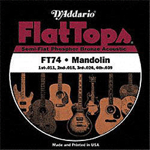 D'Addario FT74 Mandolin Strings - Flat Top, 3 Sets