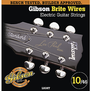 Gibson Brite Wires Electric Guitar Strings - Light - Box of 12 sets