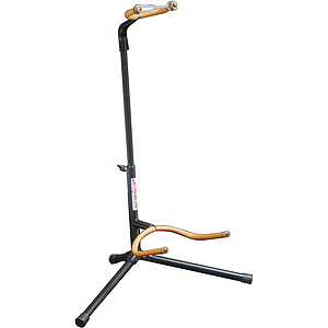 Stageline Folding Neck Guitar Stand - Black w/Orange Tubing