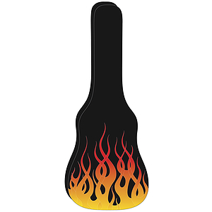 Kaces Grafix Express Guitar Gig Bag - Electric Guitar, Hot Rod Flame Design