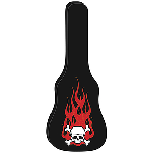 Kaces Grafix Express Guitar Gig Bag - Electric Guitar, Skull Meteorite Design