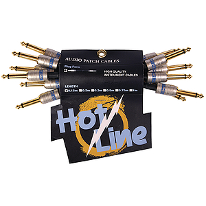 Hot Line 6" Patch Cables - Straight plugs, Pack of 6