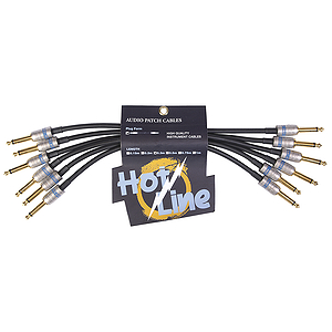 Hot Line 12" Patch Cables - Straight plugs, Pack of 6