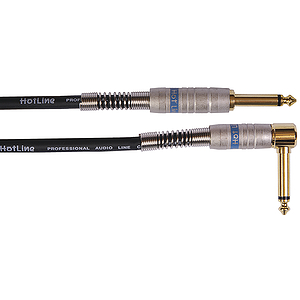 Hot Line 20' Guitar Cable - 1 Straight, 1 Right-angle Plug