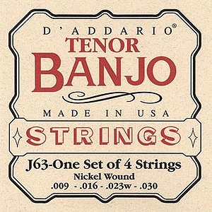D'Addario J63 Tenor Banjo Strings - 3 Sets