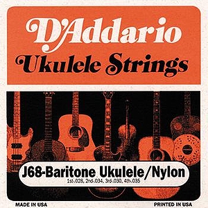 D'Addario J68 Baritone Ukulele Strings - 3 Sets
