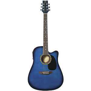 JB Player JBEA25 Acoustic Electric Guitar - Blue Finish