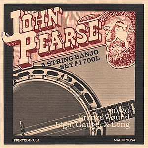 John Pearse 80/20 Bronze 5-string Banjo Strings - Light, 3 Sets