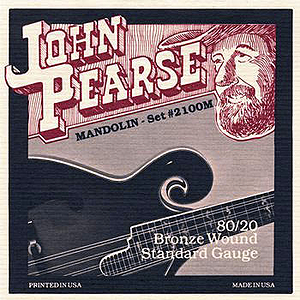 John Pearse 80/20 Bronze Mandolin Strings - Medium, 3 Sets