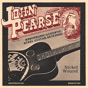 John Pearse Nickel Wound Resophonic Strings - G tuning, 3 Sets