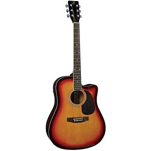 J. Reynolds Dreadnought Cutaway Acoustic-Electric Guitar - Natural