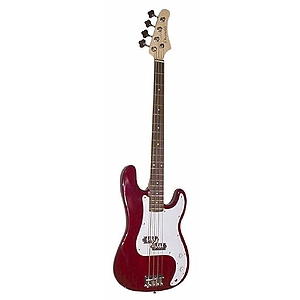 J. Reynolds JR7TR Electric Bass Guitar - Transparent Red