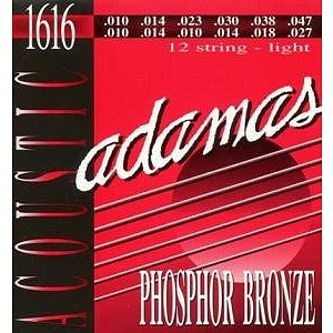 Adamas Phosphor Bronze Acoustic 12-string Guitar Strings - Extra Light, 3 Sets