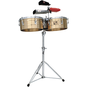 Latin Percussion LP257-BZ Tito Puente Bronze Timbales, 14" &  15"