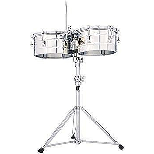 Latin Percussion LP257-S Tito Puente Steel Timbales, 14" & 15"