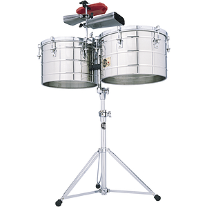 Latin Percussion LP258-S Tito Puente Steel Timbales, 15" & 16"
