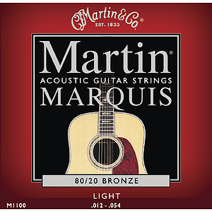 Martin Marquis 80/20 Bronze Light Acoustic Strings - Box of 12 sets