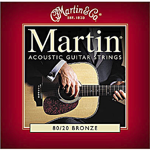 Martin 80/20 Bronze Round Wound Medium Acoustic Strings  - 3 sets of strings
