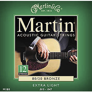 Martin 12-String 80/20 Bronze Extra Light Acoustic Strings - 3 sets of strings