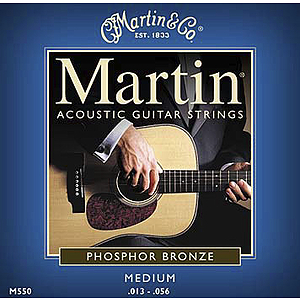 Martin Phosphor Bronze Medium Acoustic Strings - 3 sets of strings