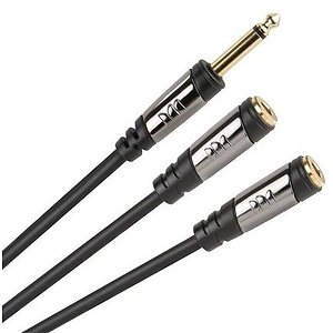 Monster CableLinks Y-Adapter - 1/4" Mono Male to (2) 1/4" Mono Female