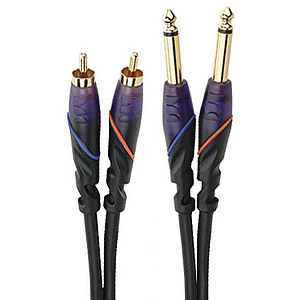 Monster DJ Cables - 1 meter/pair RCA to 1/4"