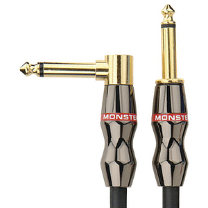 Monster Jazz Instrument Cable - 12' angled to straight 1/4" plugs