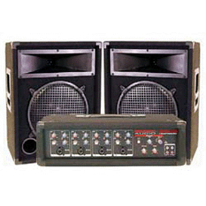 Nady PA System - MPM 4130 Powered Mixer with 2 x PS112 Speakers