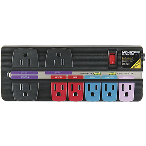 Monster PRO 800 with Clean Power Stage 1, Surge Protection, and 8 Color-Coded Outlets