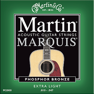 Martin Marquis 92/8 Phosphor Bronze Extra Light Acoustic Guitar Strings - 3 sets of strings