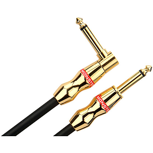 Monster Rock Instrument Cable - 30' angled to straight 1/4" plugs
