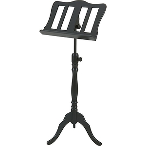 Stageline European Crafted Music Stand - Black, Wood Post