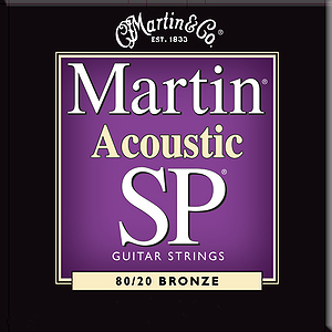 Martin SP 3050 Acoustic Guitar Strings - 80/20 Bronze Wound, Custom Light, 3 Sets