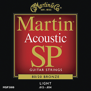 Martin SP 3100 Acoustic Guitar Strings - 80/20 Bronze Wound, Light, 3 Sets